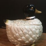 Tiled duck with lid (Japan)
