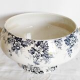 Antique Saint Amand earthenware salad bowl or soup tureen, Marie-Louise model