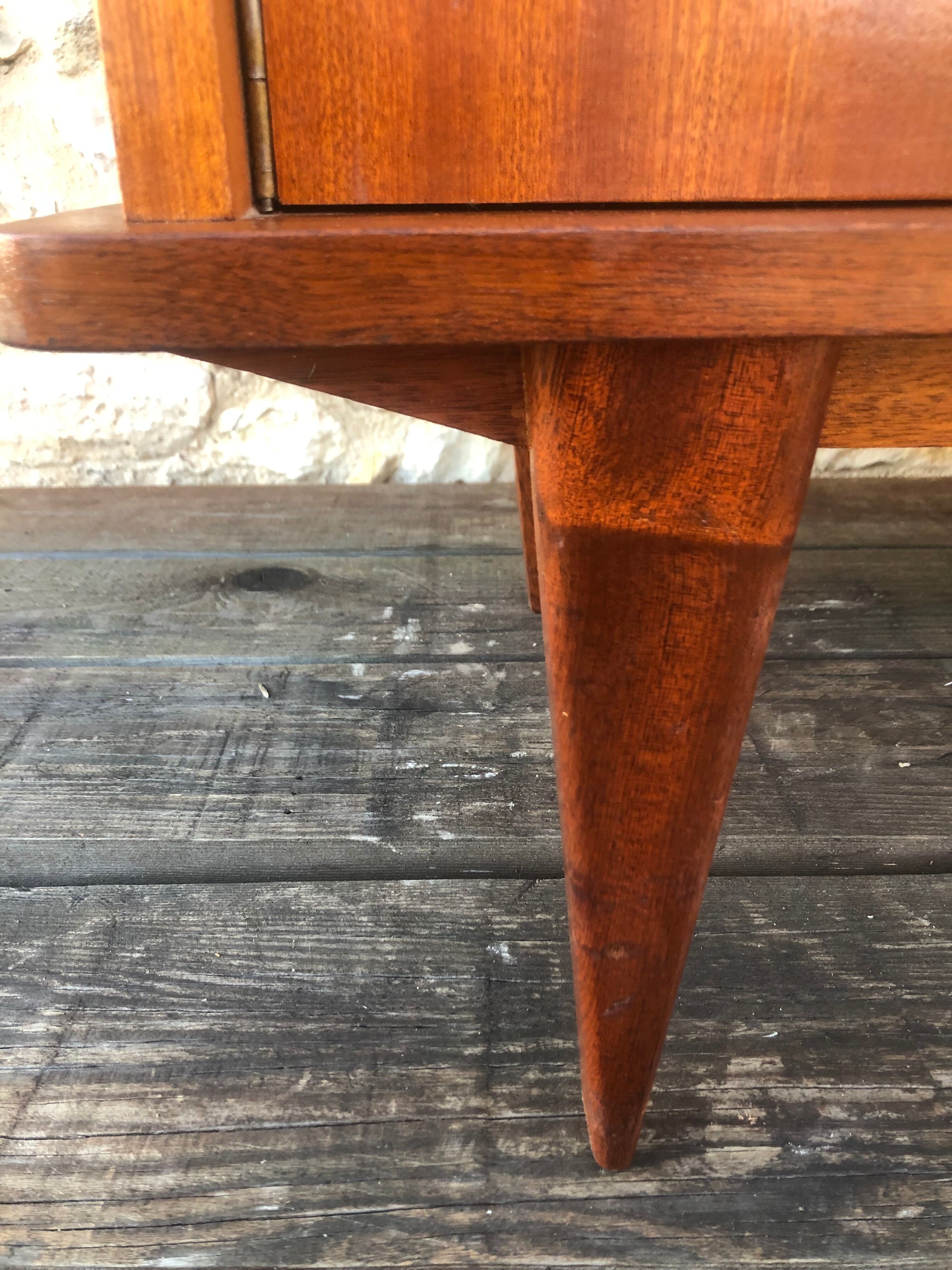 Scandinavian chest of drawers with 4 drawers and storage, circa 60's