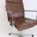 Rudolf Glatzel Leather Office Chair, Knoll