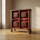 Cabinet de bar rétroéclairé brutaliste des années 70, en bois massif, style scandinave.