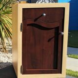 Two-tone extra cabinet art deco style 1 drawer 1 door