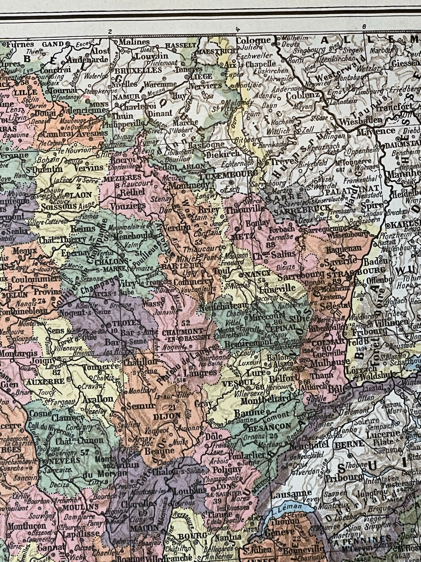 Carte de France - 1922 - 40x29cm