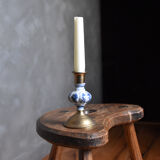 Porcelain brass candle holder