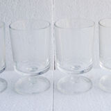 6 anciens verres à digestif luminarc transparents