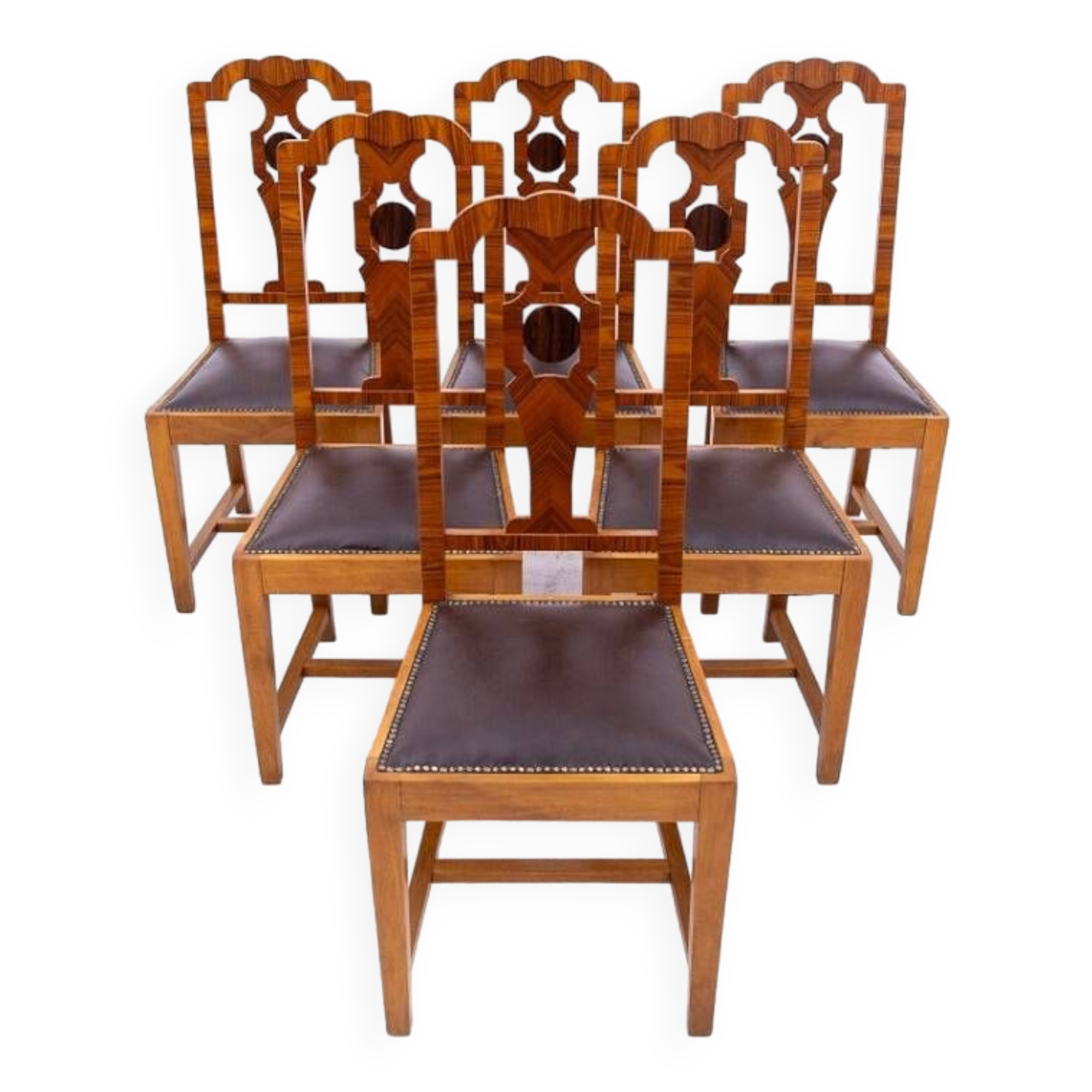 A set of Art Deco chairs, 1940s, Poland.