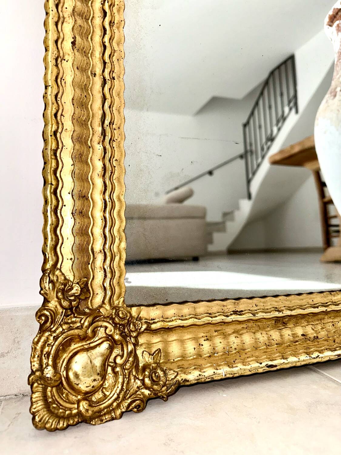 Antique mirror, 19th century restoration