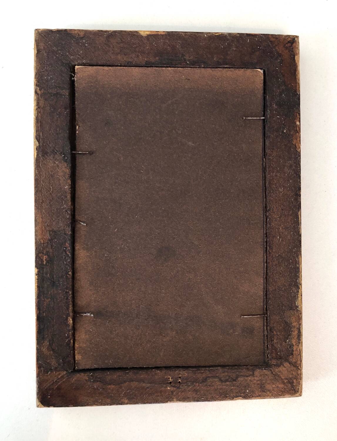 Miroir italien ancien en bois doré et vert