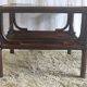 Rattan coffee table and smoked glass 60-70s