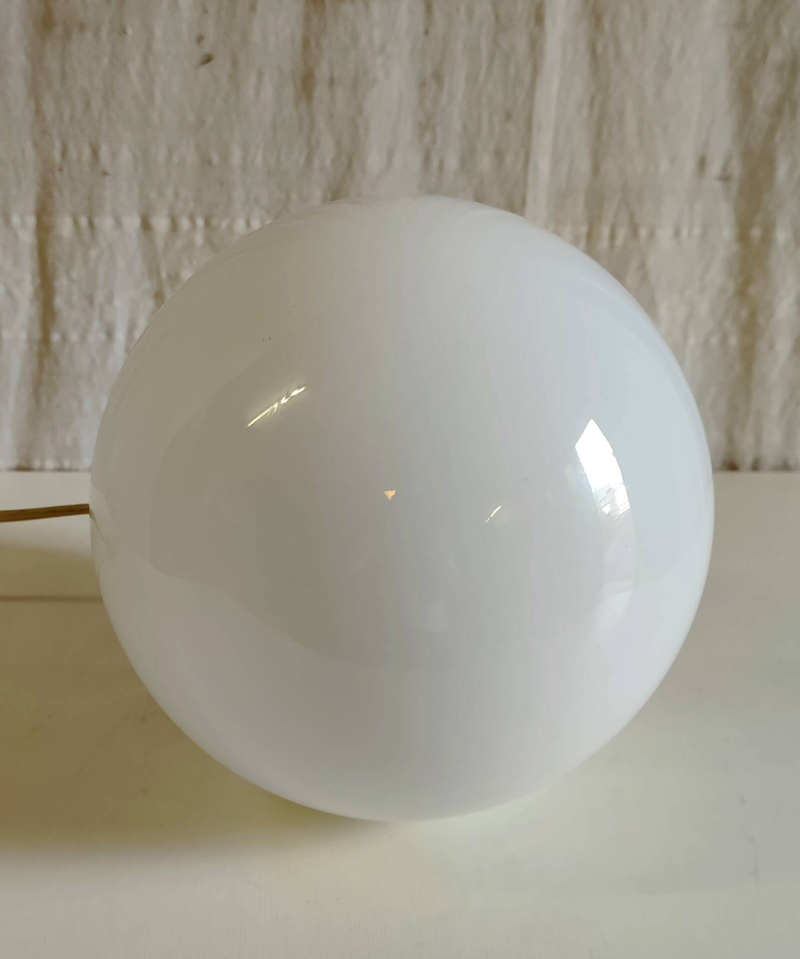 Ceiling light or table lamp with opaline globe diameter 20cm - mid 20th century