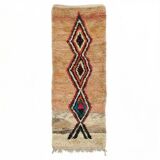Moroccan Boujad hallway rug beige 75 x 280 cm