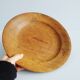 large teak plate, Danish teak bowl, diameter 32 cm