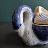 Vintage Vietnamese swan-shaped salt and pepper holder