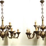 Lustre en bronze, style Mazarin, 12 feux, milieu XIXème.