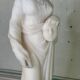 Alabaster sculpture, lady with a mask in the antique style, 19th century