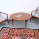 Table basse vintage Wikkelso en teck, années 60-70.