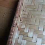 Wicker presentation basket tray