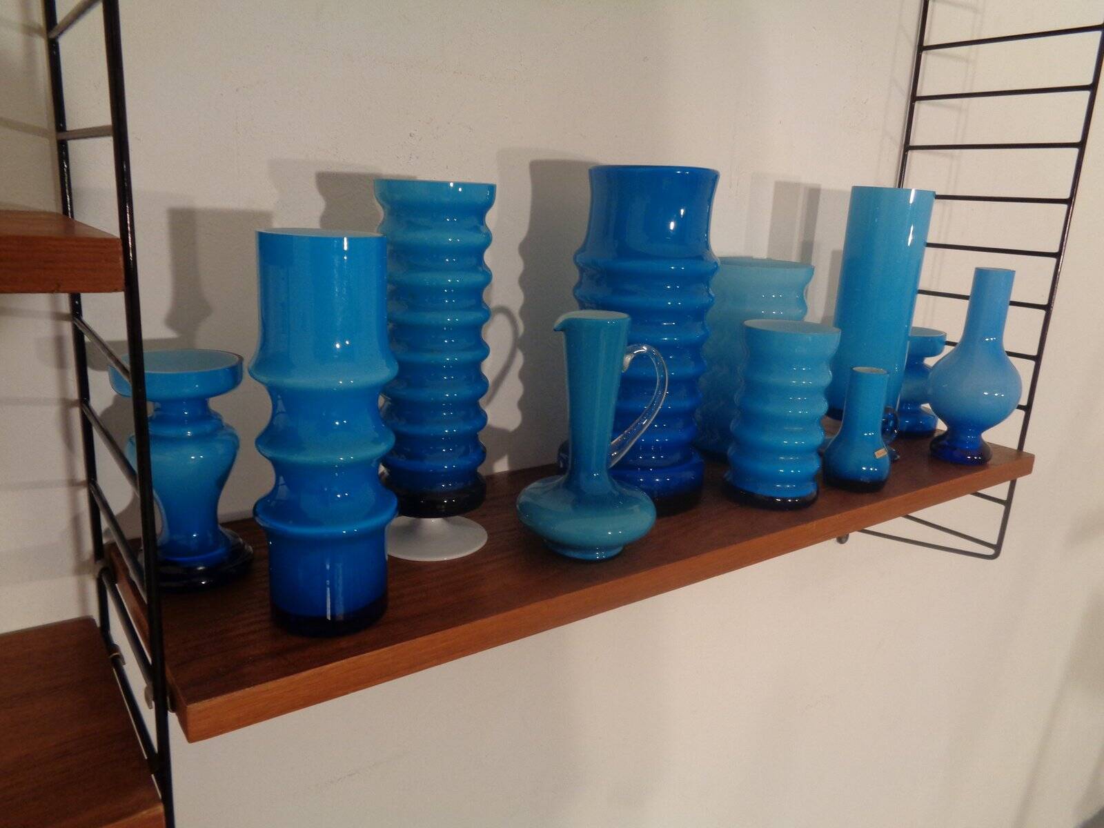 German glass vases by Karl Friedrich, 1960s, set of 11.