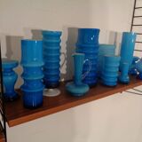 German glass vases by Karl Friedrich, 1960s, set of 11.