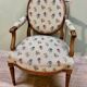 Fauteuil médaillon en bois naturel d’époque louis xvi xviii eme siècle