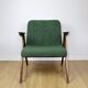 Bunny armchair, 1970s green boucle by J. Chierowski - 2 pieces available