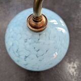 Antique opaline wall lamp Clichy blue swan neck porcelain art deco 1930 diameter 13 cm