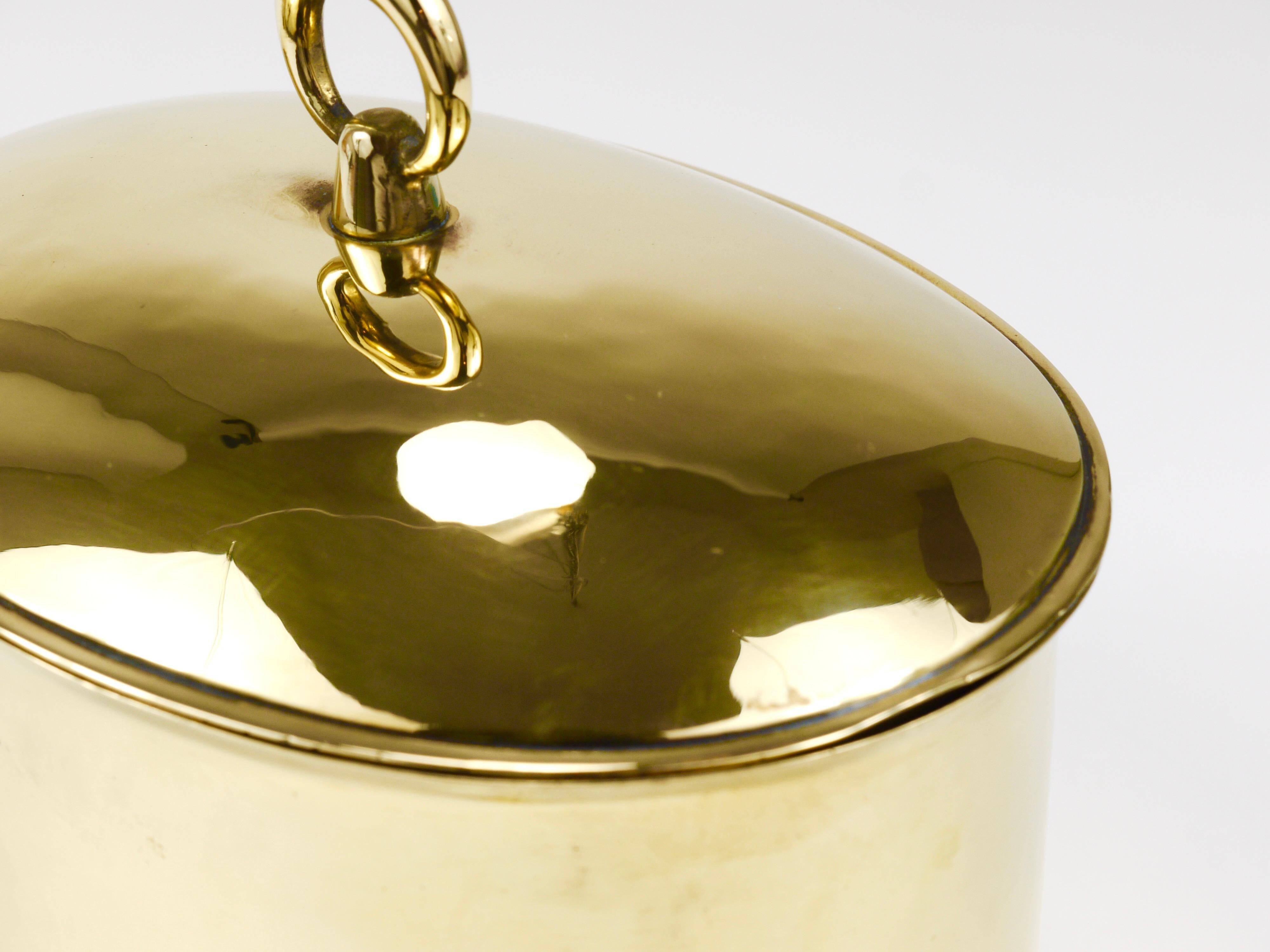 Boîte à couvercle ou bol en laiton Art Nouveau d’Otto Prutscher, Melzer & Neuhardt, années 1920