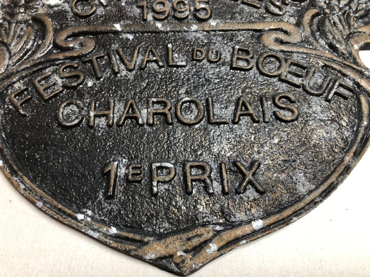 Plate competition agricole charolles 1995 charolais beef festival 1 and prize