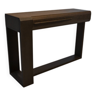 Oak console with drawer