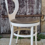 Pair Baumann chairs white seagulls, vintage, 70s