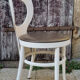 Paire chaises Baumann mouette blanches, vintage, années 70
