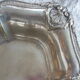 Silver metal bread basket dish