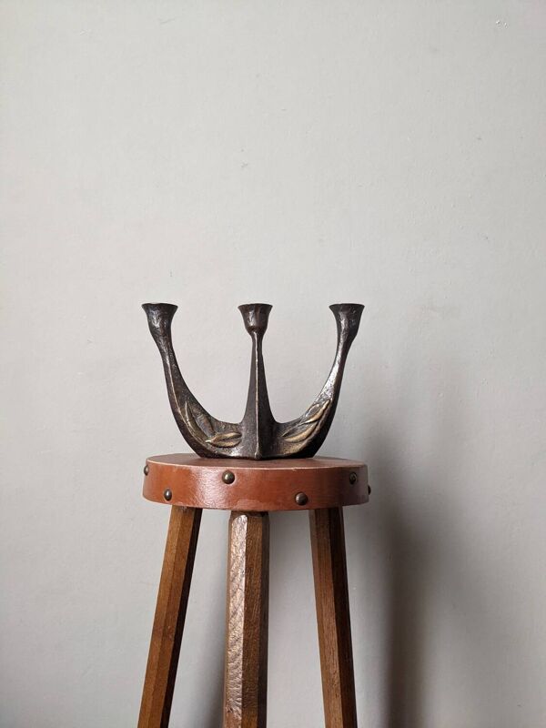 Chandelier vintage en bronze décoration campagne scandinave