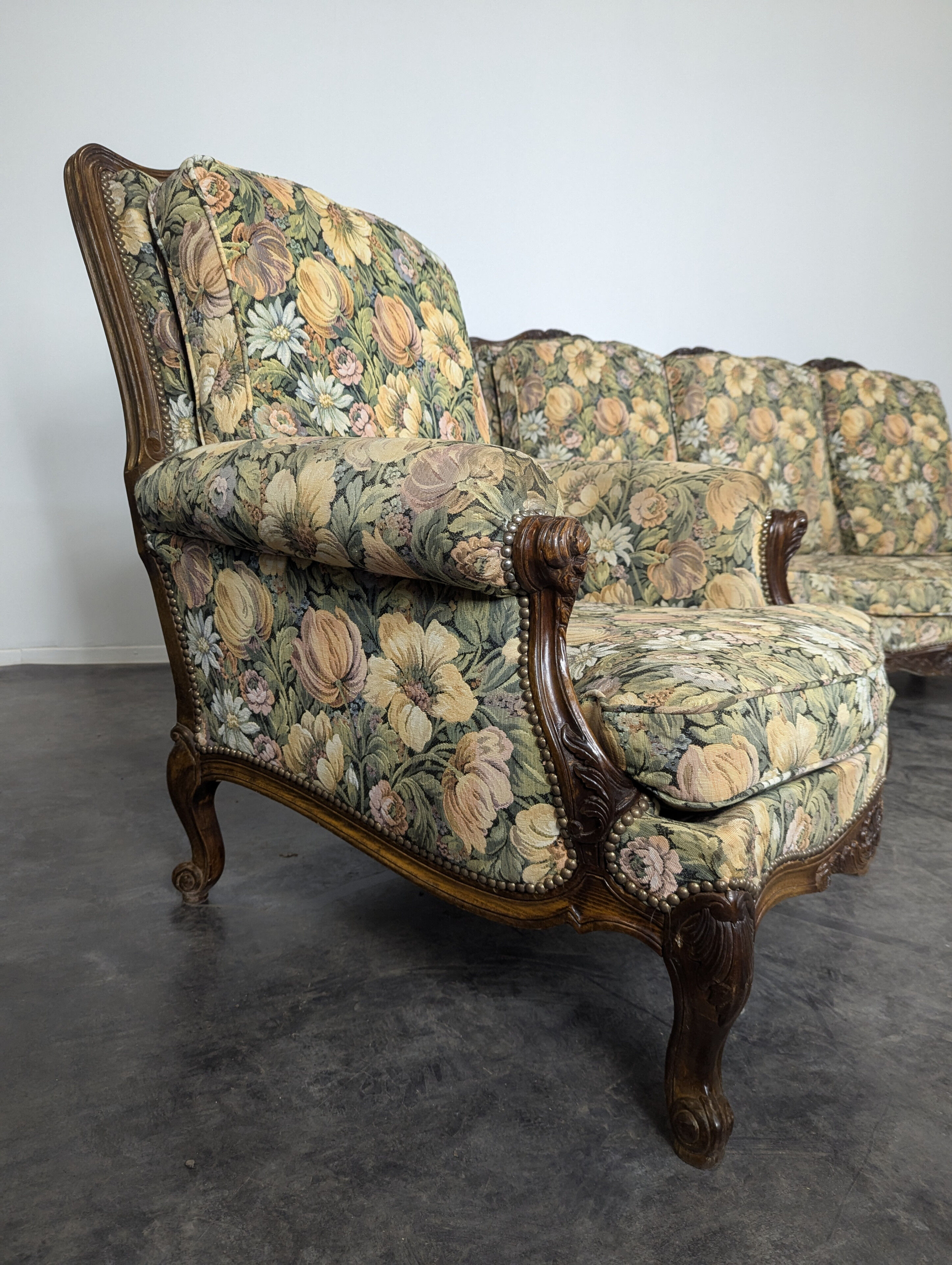 Salon en chêne de style Louis XV