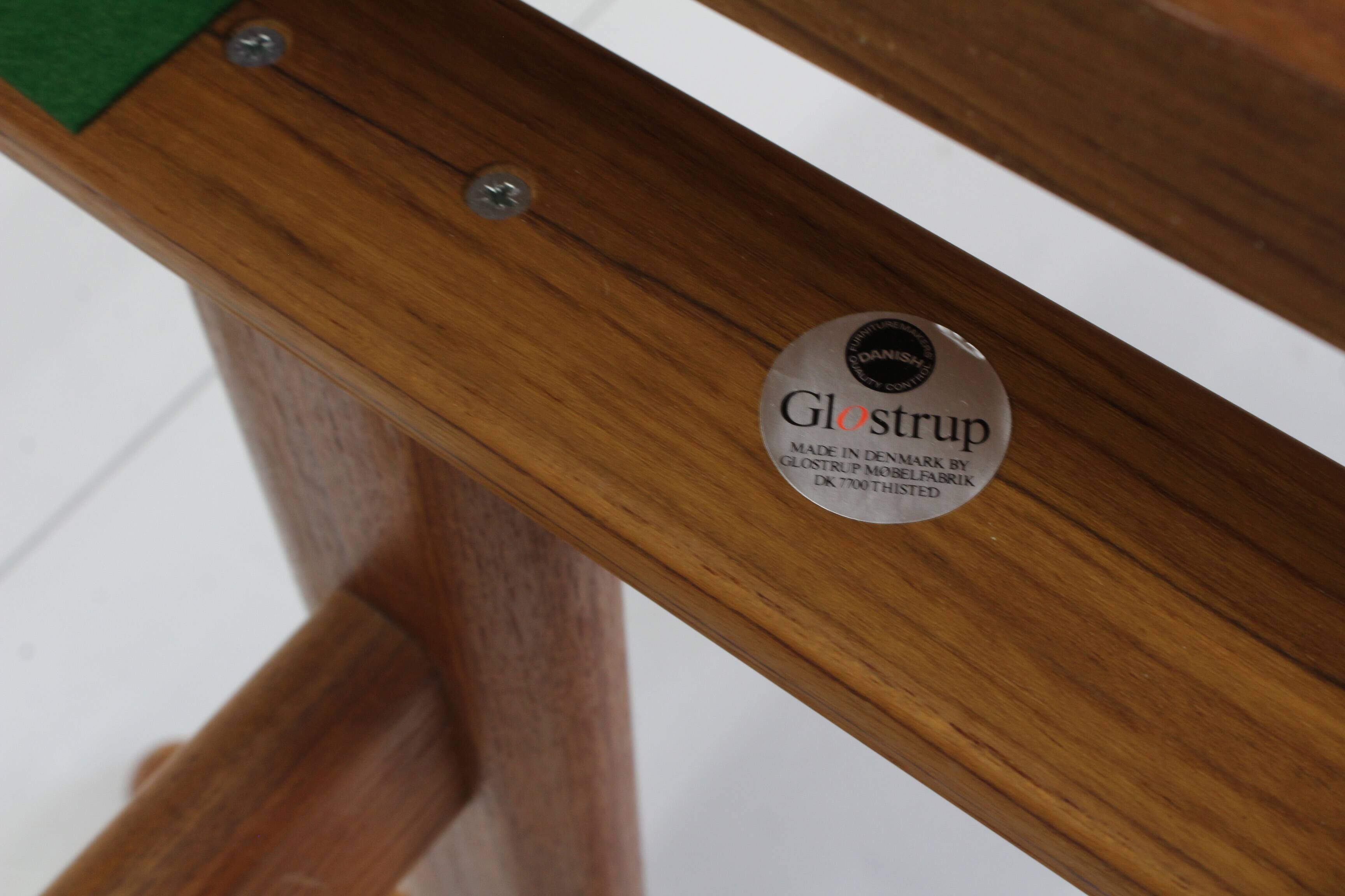Vintage Glostrup Danish oval extendable dining table solid teak 1960s