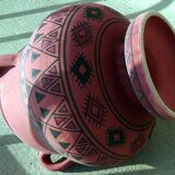 Twentieth century hand-painted terracotta potiche