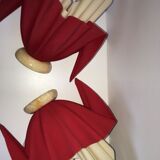 Pair of two-tone handkerchief lamps