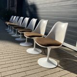 8x original Knoll Tulip dining chairs Eero Saarinen