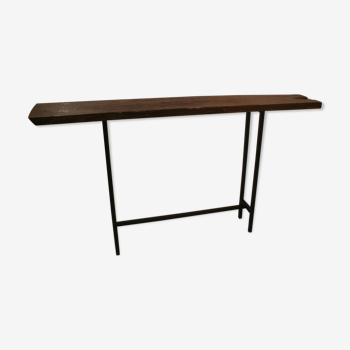 Metal wood console