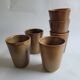 Lot 6 gobelets / tasses en grès Digoin