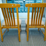 Pair of wide chairs made of solid wood Toyo Furniture made in Japan