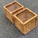 2 storage boxes in woven rattan and wicker, IKEA Branas style.