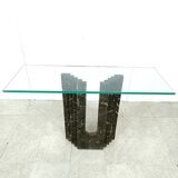 Console en marbre noir par Cattelan Italie, 1980