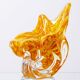 Hand-Shaped Orange Glass Vase, 1970s