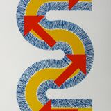 Kumi SUGAI, S (Red Arrows), 1990. Original lithograph signed