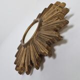 Miroir en terre cuite du milieu du siècle années 1960 42cm