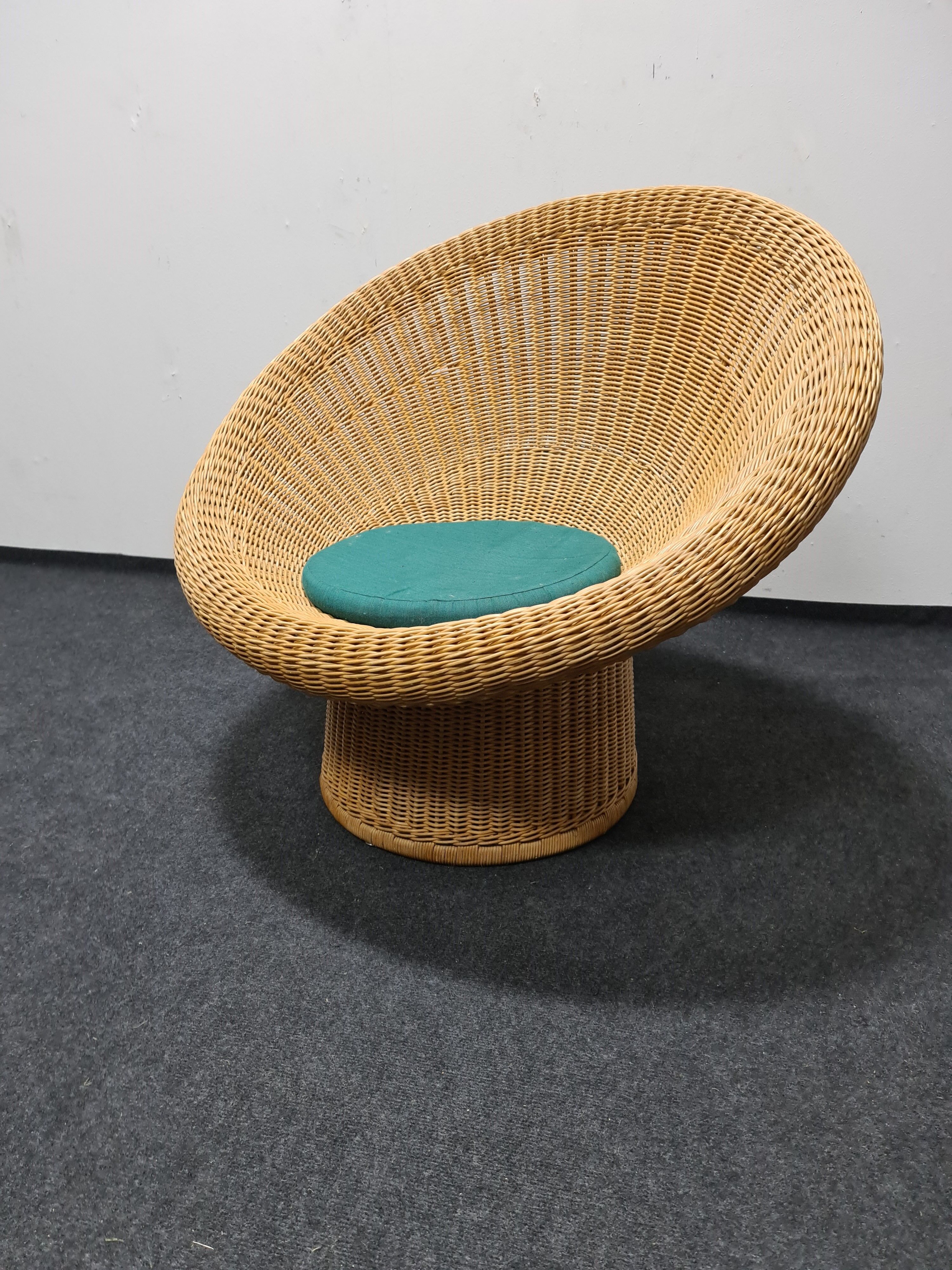 Vintage Egon Eiermann wicker chair model E 10
