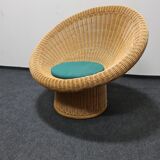 Vintage Egon Eiermann wicker chair model E 10