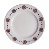 Plat rond fleuri Moulin des Loups