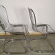 Lot de 4 chaise design en métal chromé années 70